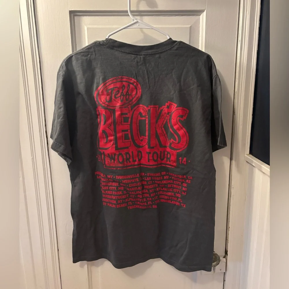 Alstyle Jeff Beck 2014 Tour Black Graphic Tee Sz L - Picture 3 of 4